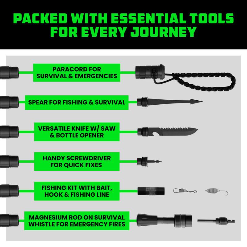 ✨Tactical Hiking Stick — with Integrated Survival Kit
