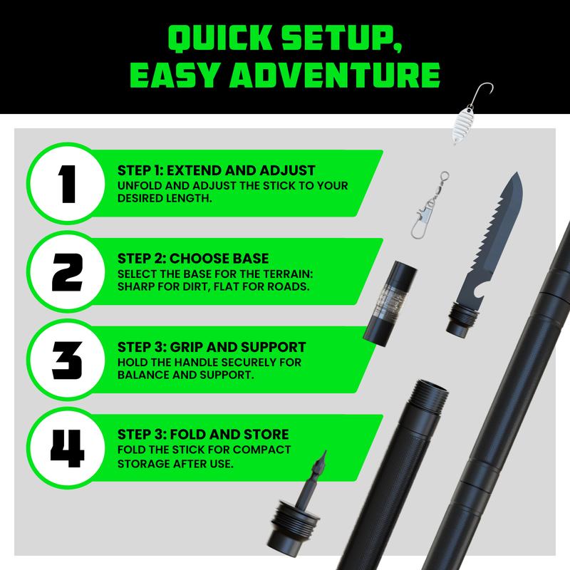 ✨Tactical Hiking Stick — with Integrated Survival Kit