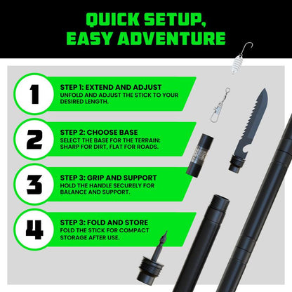 ✨Tactical Hiking Stick — with Integrated Survival Kit