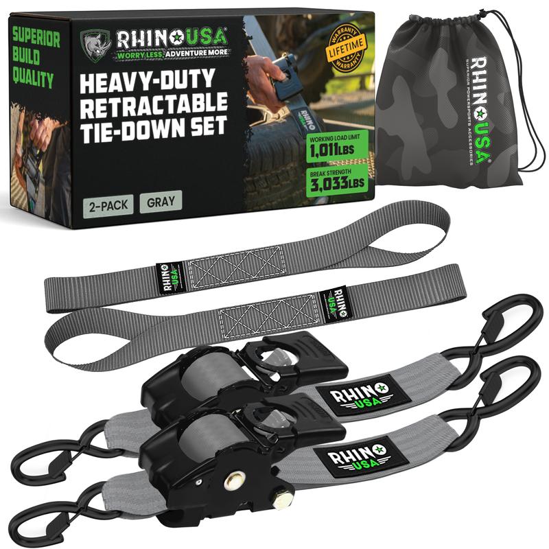 ⚡1" x 10' Retractable Ratchet Straps