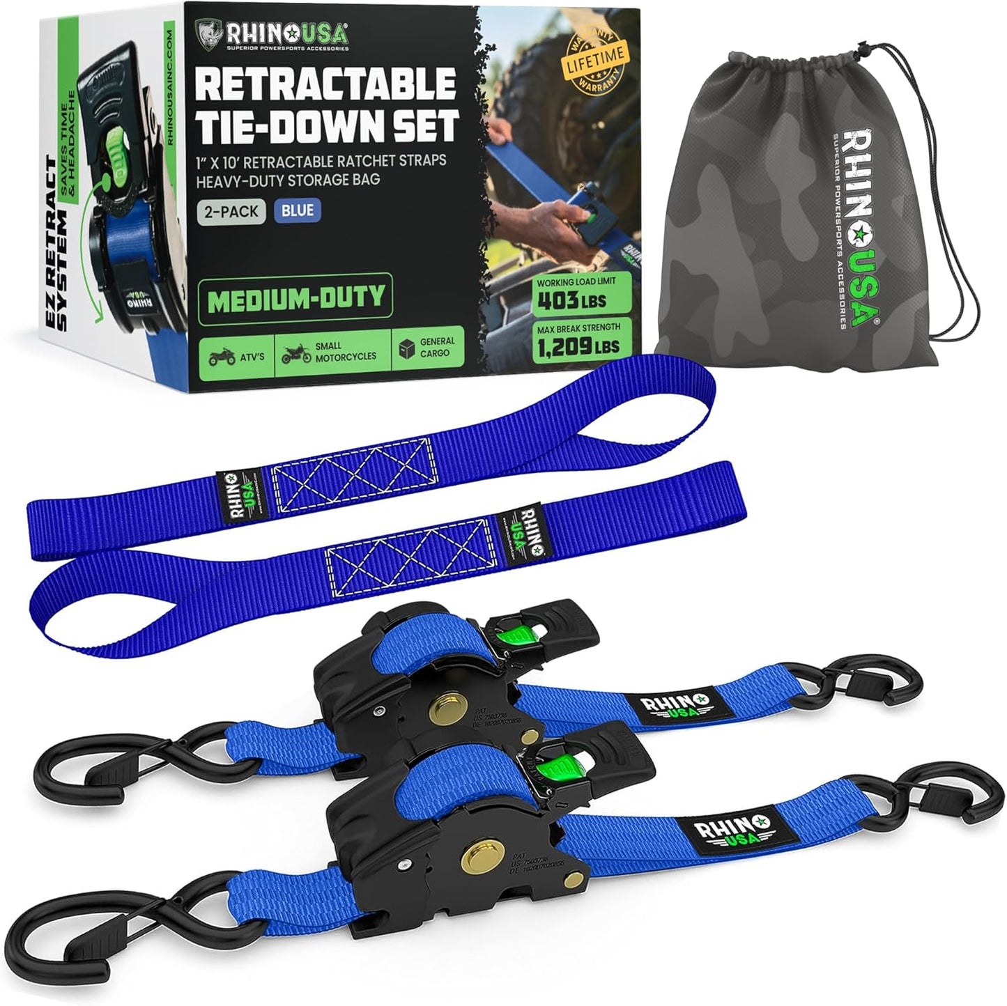 🛠️2" x 10'Retractable Ratchet Straps