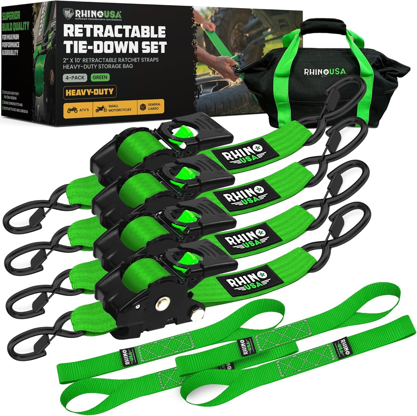🛠️2" x 10'Retractable Ratchet Straps