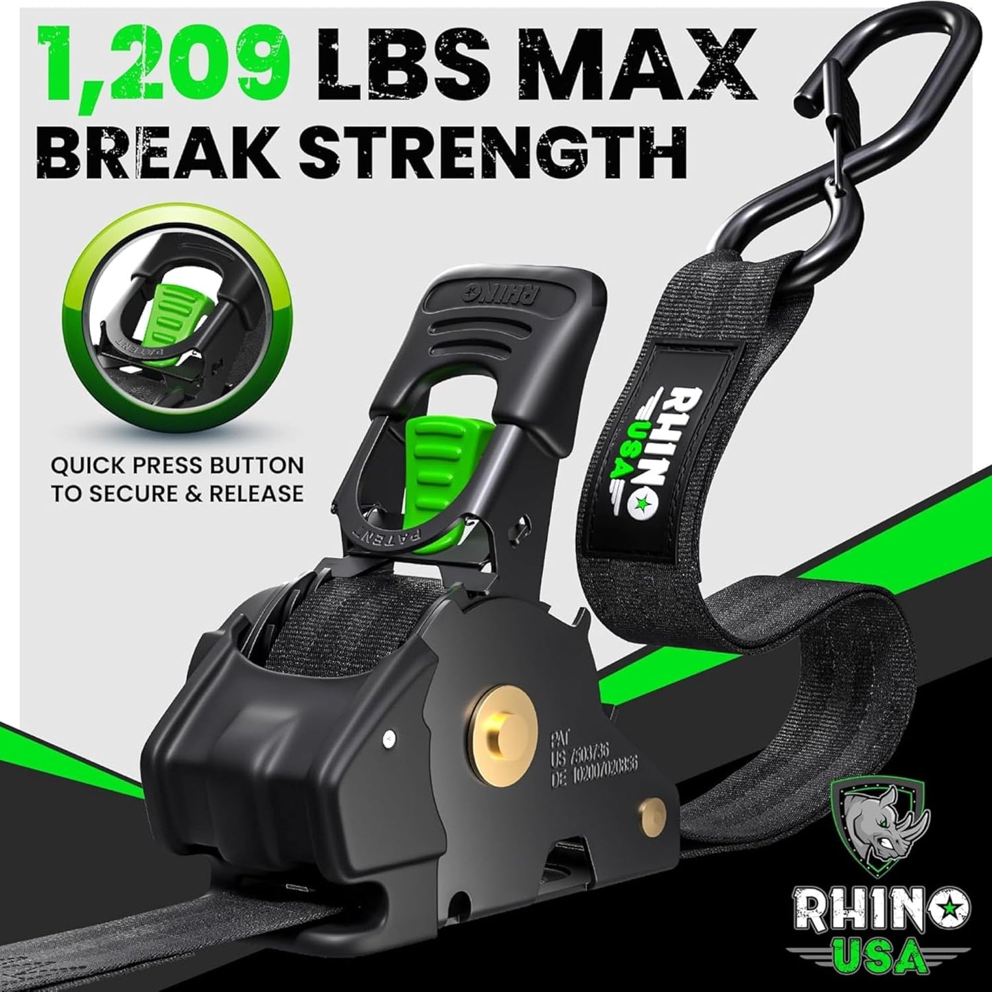 🛠️2" x 10'Retractable Ratchet Straps
