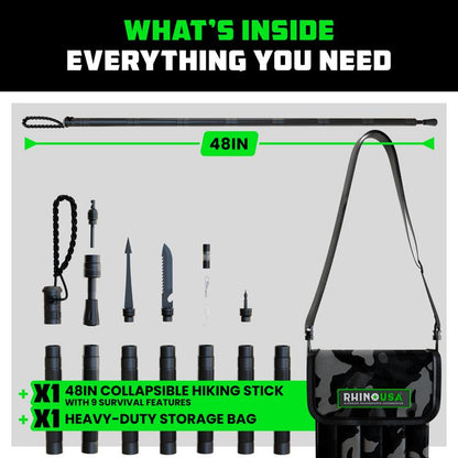 ✨Tactical Hiking Stick — with Integrated Survival Kit