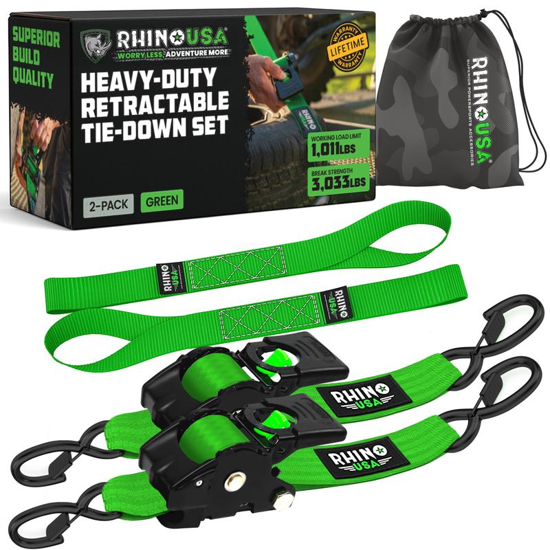 ⚡1" x 10' Retractable Ratchet Straps
